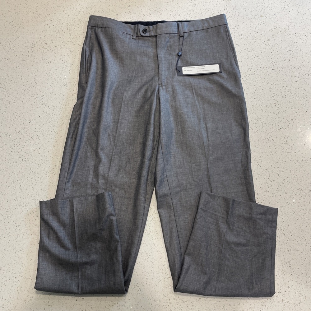 Joseph Abboud Men's Slim Fit Dress Pants Size 30/30 Charcoal Gray Stretch NWT